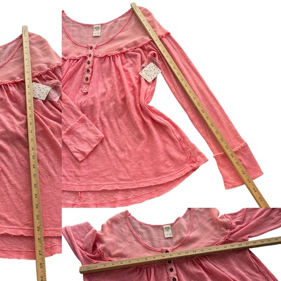 Free People Pink Long Sleeve Top - Picture 4 of 16